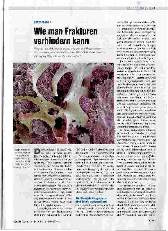 Vorschauseite 1: Wie man Frakturen verhindern kann