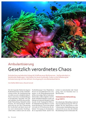 Vorschauseite 1: Ambulantisierung Gesetzlich verordnetes Chaos