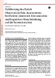 Vorschauseite 1: Validierung des Zurich Observation Pain Assessments bei Patientinnen mit Bewusstseinsund kognitiver Einschränkung auf der Intensivstation
