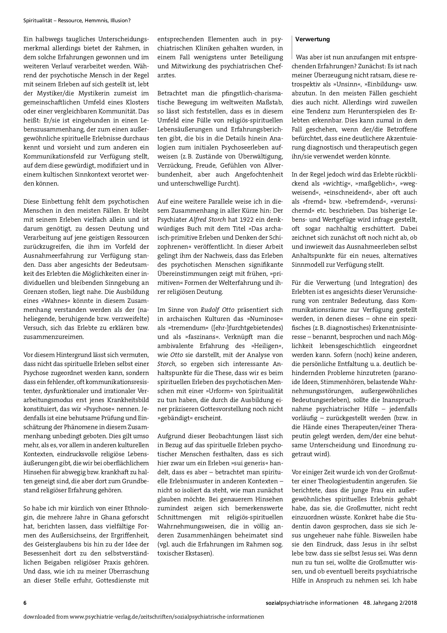 Vorschauseite 3: Spirituelles Psychoseerleben. Würdigung, Zuordnung, Verwertung