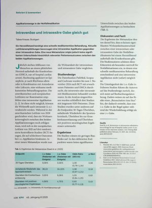 Vorschauseite 1: Intravenöse und intraossäre Gabe gleich gut