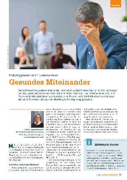 Vorschauseite 1: Mobbingprävention im Unternehmen: Gesundes Miteinander