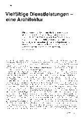 Vorschauseite 1: Vielfältige Dienstleistungen - eine Architektur