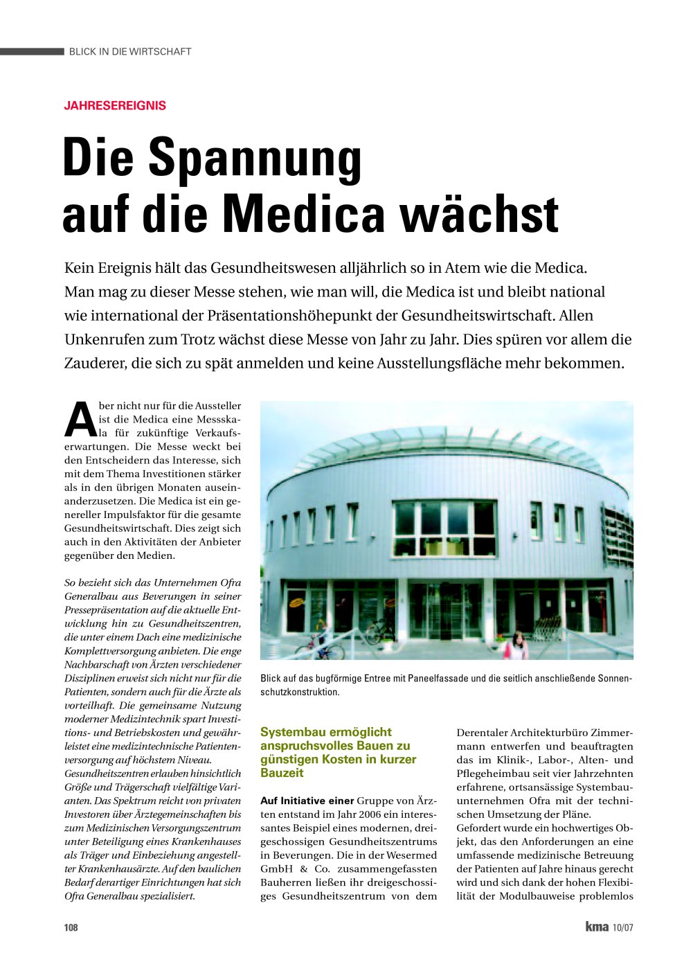 Vorschauseite 1: Die Spannung auf die Medica wächst