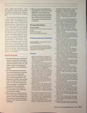 Vorschauseite 5: Soziale Ungleichheiten in der Adipositas im Kindesalter erfordern ein neues Bewusstsein