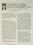 Vorschauseite 1: Finanzierung des Fortschritts und das Recht der gesetzlichen Krankenversicherung (GKV) - Teil 3