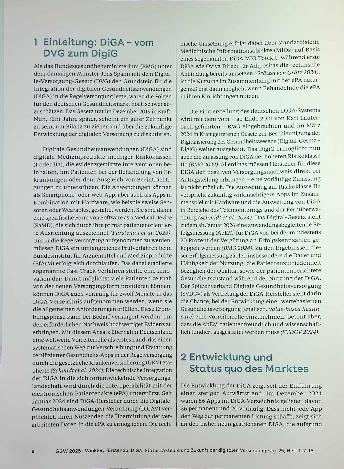 Vorschauseite 2: DiGA: Status, Akteure und Zukunft der digitalen Versorgung