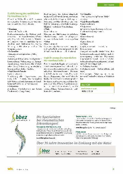 Vorschauseite 4: Hormonelle Regulation mit natürlichen Vitalstoffen