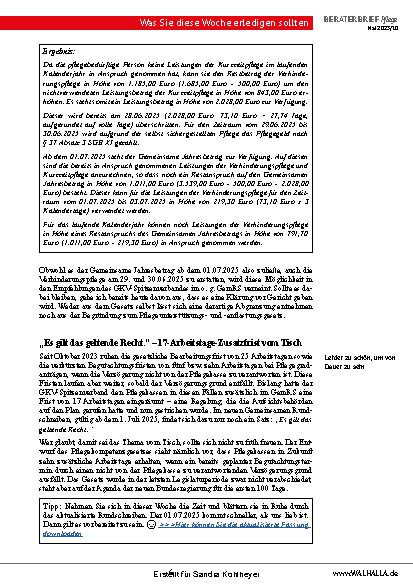 Vorschauseite 6: Beraterbrief Pflege Heft 10-2025