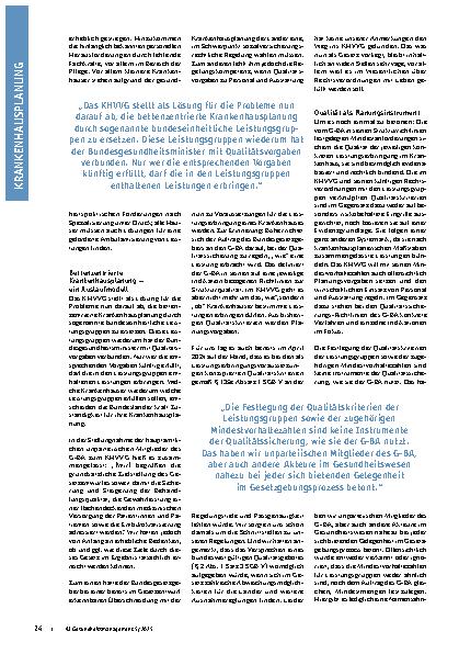 Vorschauseite 2: Qualität im Fokus Die Krankenhausreform und die Folgen für die stationäre Qualitätssicherung