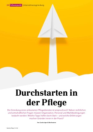 Vorschauseite 1: Durchstarten in der Pflege