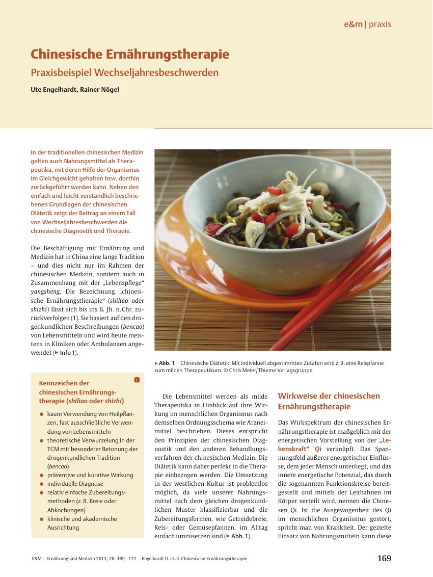 Vorschauseite 1: Chinesische Ernährungstherapie