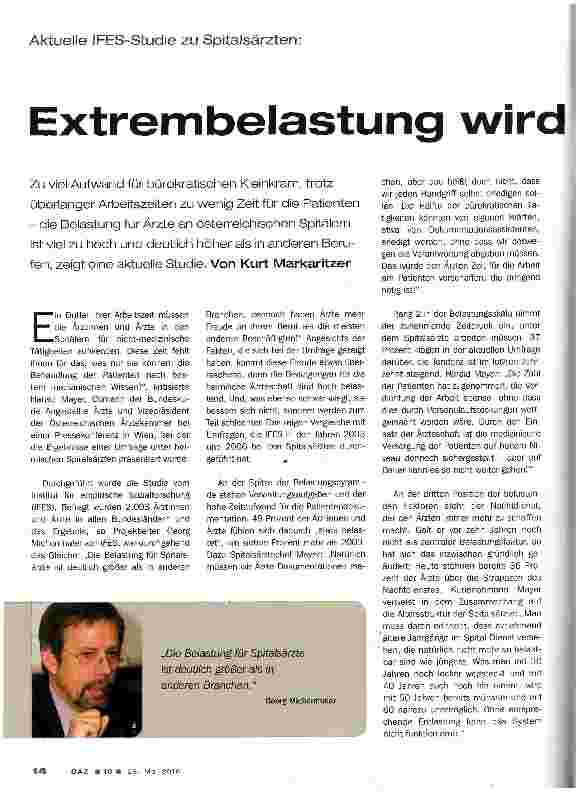 Vorschauseite 1: Extrembelastung wird ärger