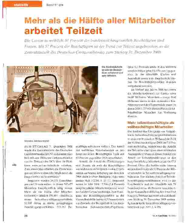 Vorschauseite 1: Mehr als die Hälfte aller Mitarbeiter arbeitet Teilzeit