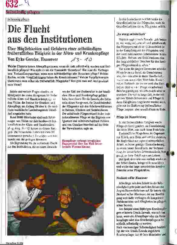 Vorschauseite 1: Die Flucht aus den Institutionen Über Möglichkeiten und Gefahren einer selbstständigen Tätigkeit ...