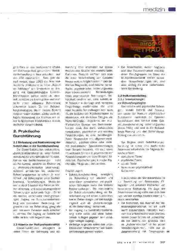 Vorschauseite 2: Suchtmedizin in Forschung und Praxis