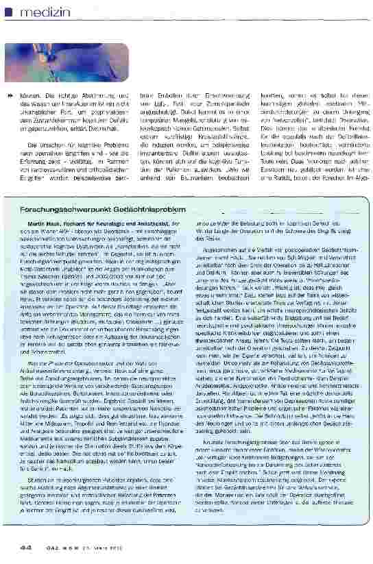 Vorschauseite 3: Narkose: je kürzer, umso besser