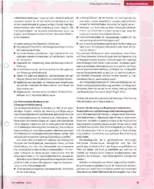 Vorschauseite 4: Beratung und Begleitung von Frauen und Paaren im Kontext von Pränataldiagnostik
