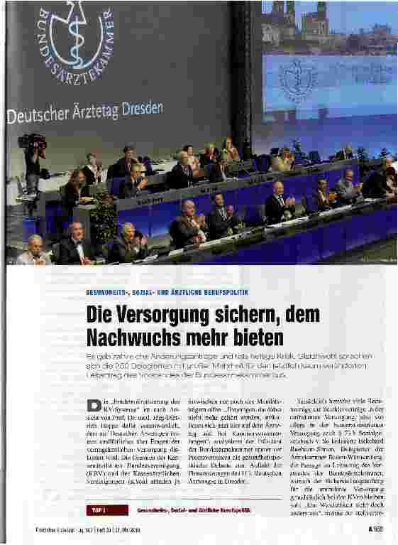 Vorschauseite 1: Die Versorgung sichern, dem Nachwuchs mehr bieten