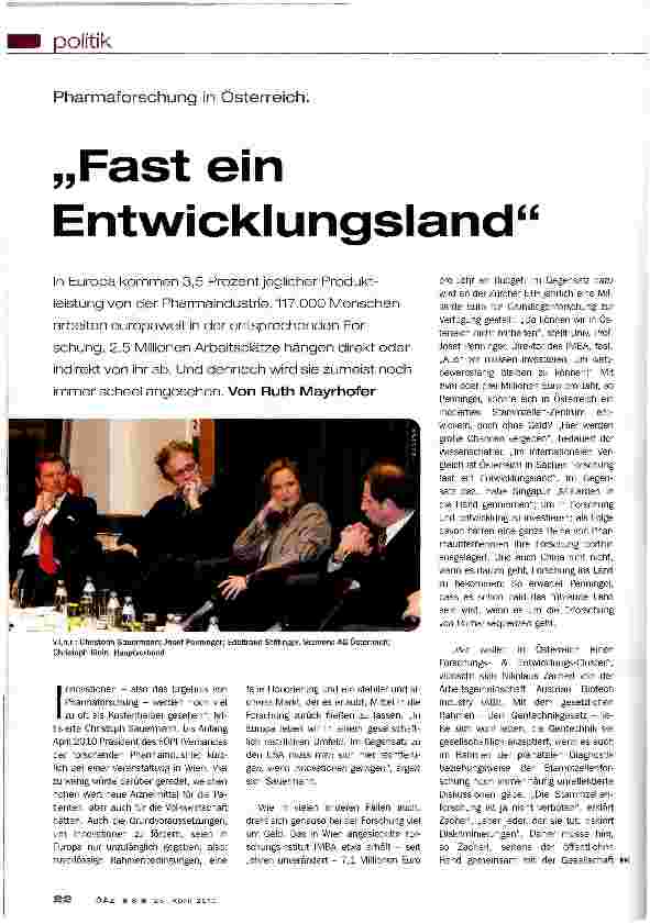 Vorschauseite 1: Fast ein Entwicklungsland