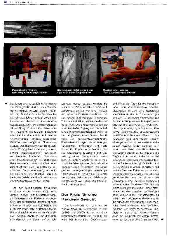 Vorschauseite 2: Handtransplantation