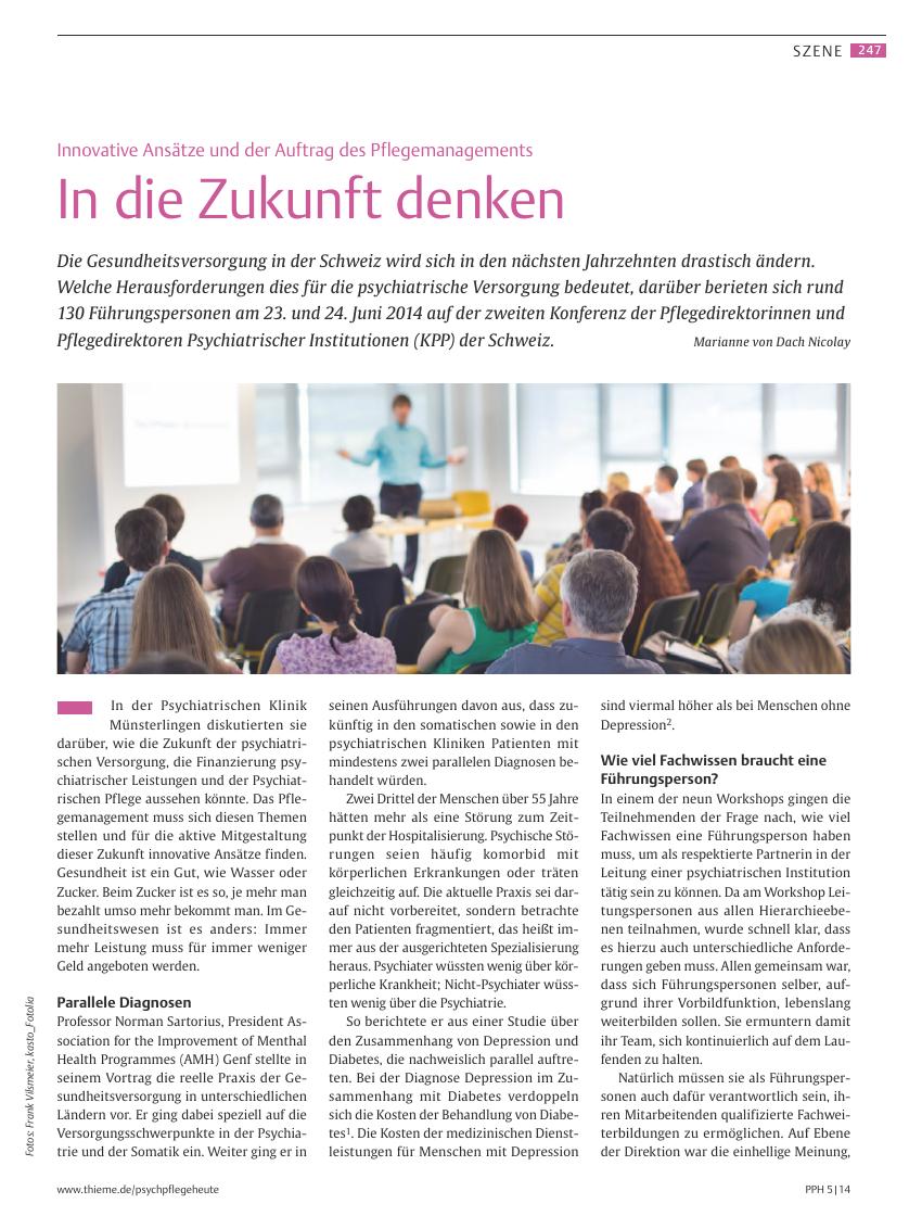 Vorschauseite 1: In die Zukunft denken