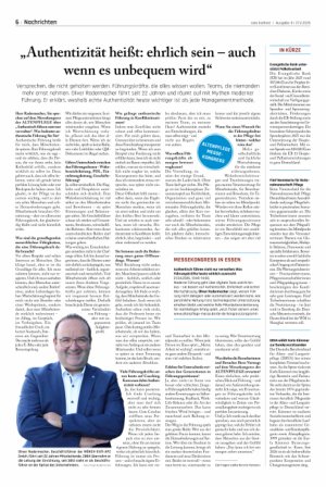 Vorschauseite 1: „Authentizität heißt: ehrlich sein - auch wenn es unbequem wird“