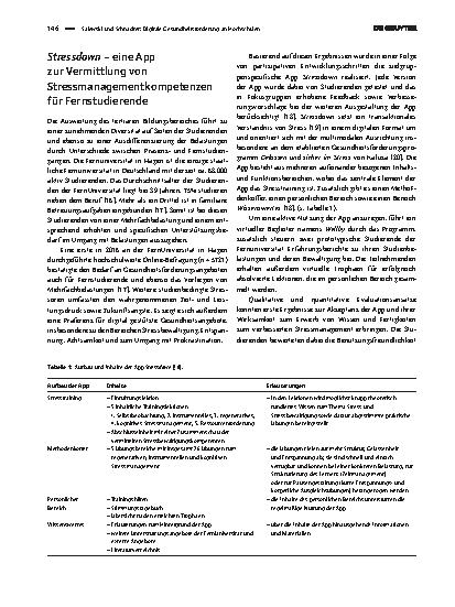 Vorschauseite 2: Digitale Gesundheitsförderung an Hochschulen