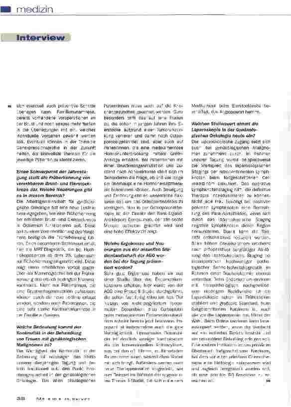 Vorschauseite 2: Brustkrebs-Früherkennung Einheitliches Vorgehen