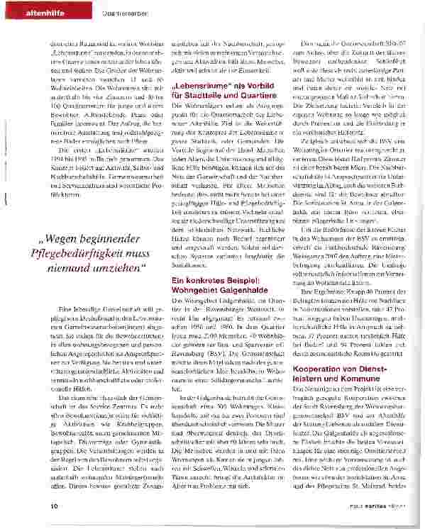 Vorschauseite 2: Mehrere Partner, ein Ziel: wohnen bleiben im Vertrauten
