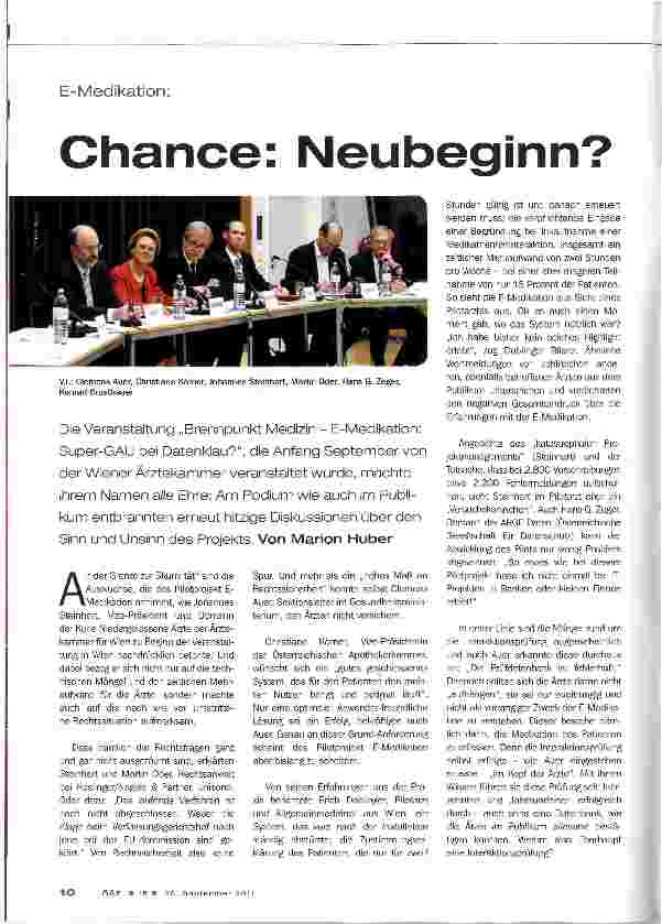 Vorschauseite 1: Chance: Neubeginn?