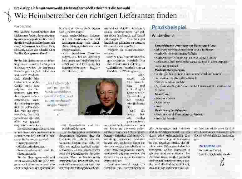 Vorschauseite 1: Wie Heimbetreiber den richtigen Lieferanten finden