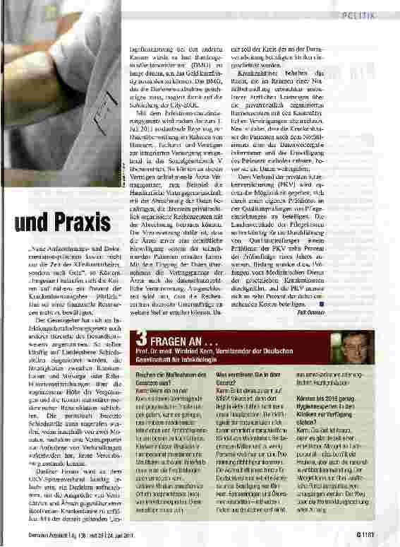 Vorschauseite 2: Hygienepflicht in Klinik und Praxis