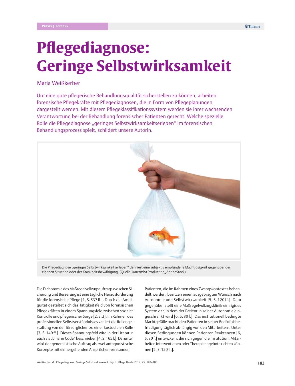 Vorschauseite 1: Pflegediagnose: Geringe Selbstwirksamkeit