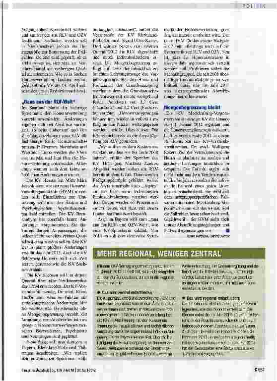 Vorschauseite 2: Jetzt entscheiden die Regionen
