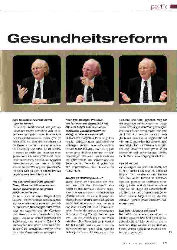 Vorschauseite 2: Etikettenschwindel Gesundheitsreform