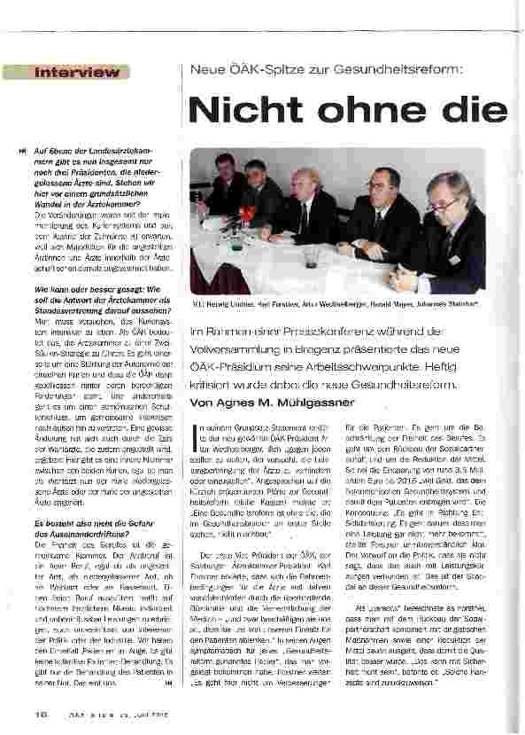 Vorschauseite 3: Etikettenschwindel Gesundheitsreform