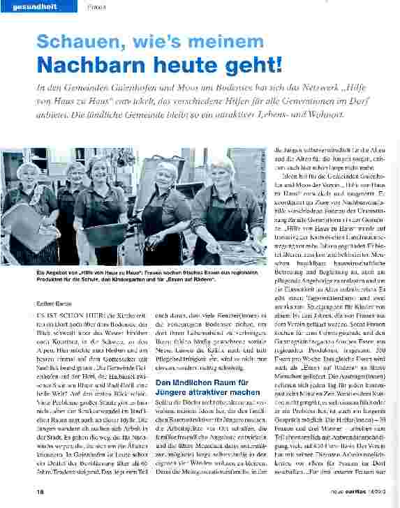 Vorschauseite 1: Schauen, wie es meinem Nachbarn heute geht!