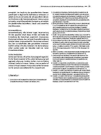 Vorschauseite 3: Die Umsetzung des Präventionsgesetzes in der Kommune: Projekterfahrungen dezentraler Gesundheitsförderung aus Nürnberg