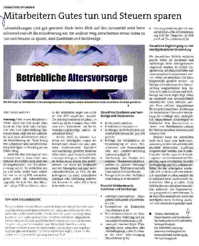 Vorschauseite 1: Mitarbeitern Gutes tun und Steuern sparen
