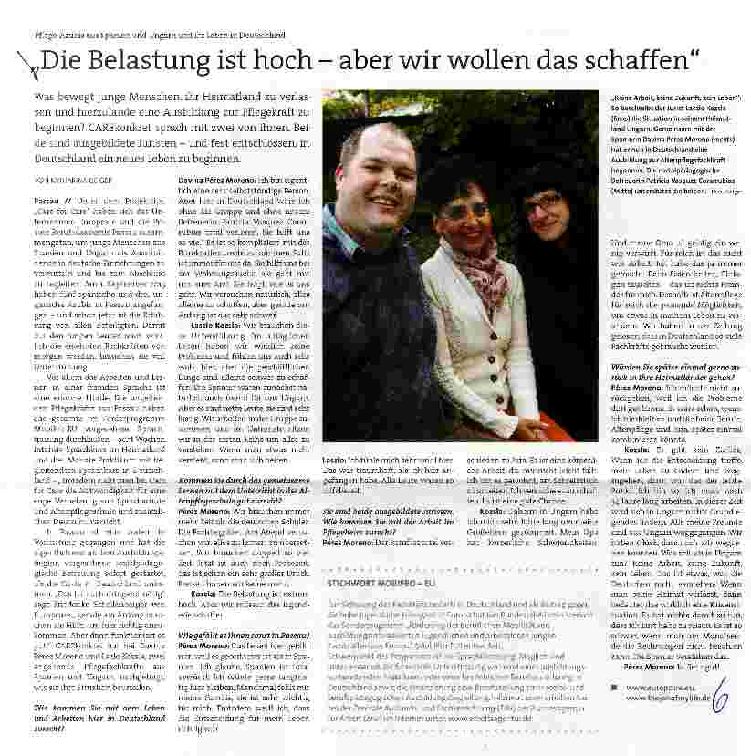 Vorschauseite 1: Die Belastung ist hoch - aber wir wollen das schaffen