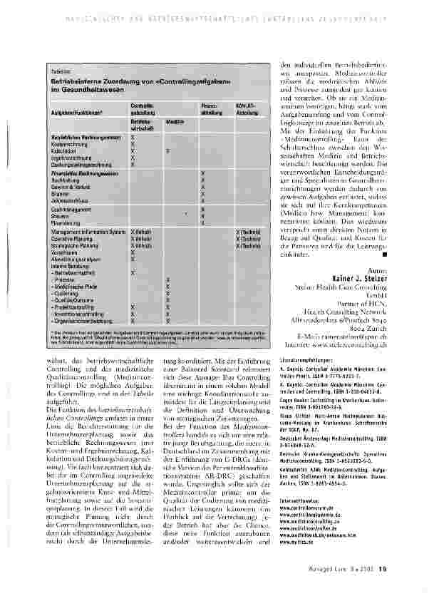 Vorschauseite 4: Leitfaden für die Einführung und die Organisation des Controllings in Institutionen des Gesundheitswesens