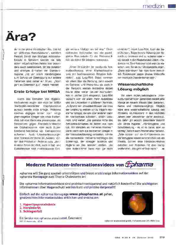 Vorschauseite 2: Kommt prä-antibiotische Ära?