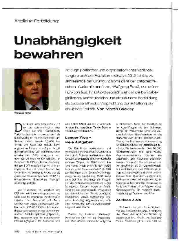 Vorschauseite 1: Unabhängigkeit bewahren