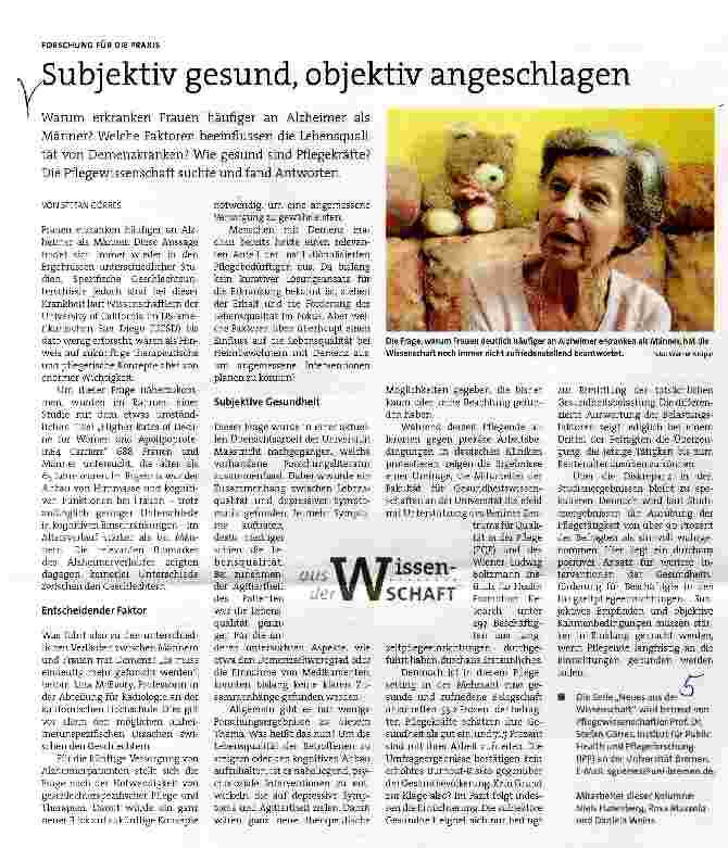 Vorschauseite 1: Sujektiv gesund, objektiv angeschlagen