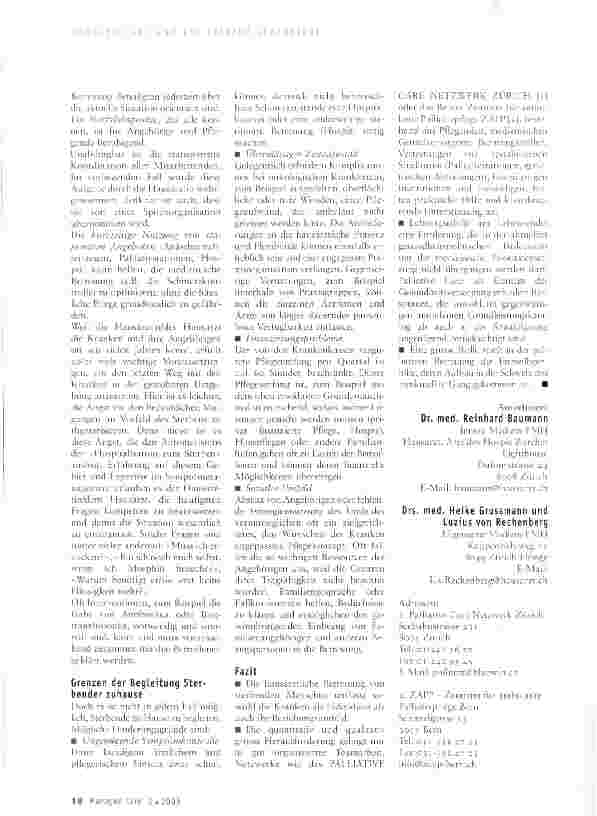 Vorschauseite 3: Hausärztliche Begleitung in den letzten Lebenstagen