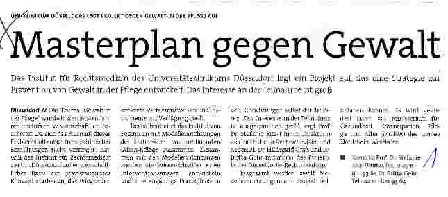 Vorschauseite 1: Masterplan gegen Gewalt