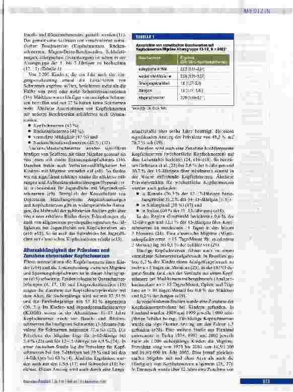 Vorschauseite 3: Kopfschmerzen bei Schülern: Prävalenz und Risikofaktoren