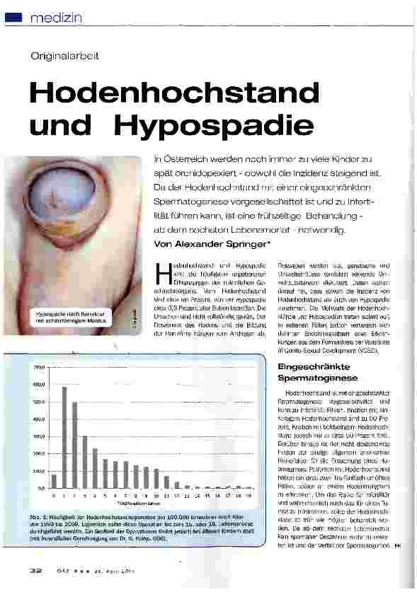 Vorschauseite 1: Hodenhochstand und Hypospadie