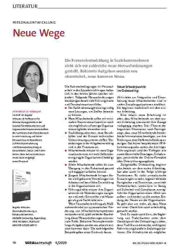 Vorschauseite 1: PERSONALENTWICKLUNG Neue Wege